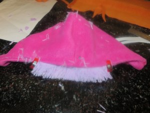 Visor pinned onto bonnet.