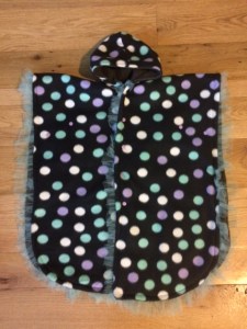 Convertible Car Seat Poncho (with snap sleeves).