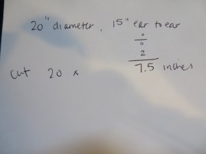 Jot down your measurements and calculate size.