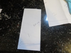 One of the six equal-size blocks cut out.