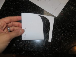 Folded in half and cut visor.