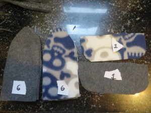 Fabric all cut and ready to rock and roll.