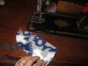 Two pieces of hat panel clipped together.