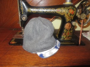 Inside of the hat.