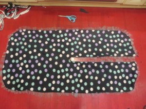 Poncho turned right-side out.  Look at that bunched-up tulle!  Worth all the time and effort, right?!