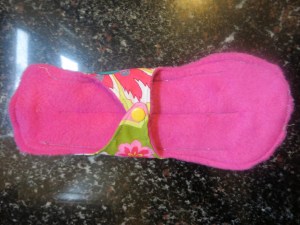 The pad snapped as it would be when you are wearing it. 
